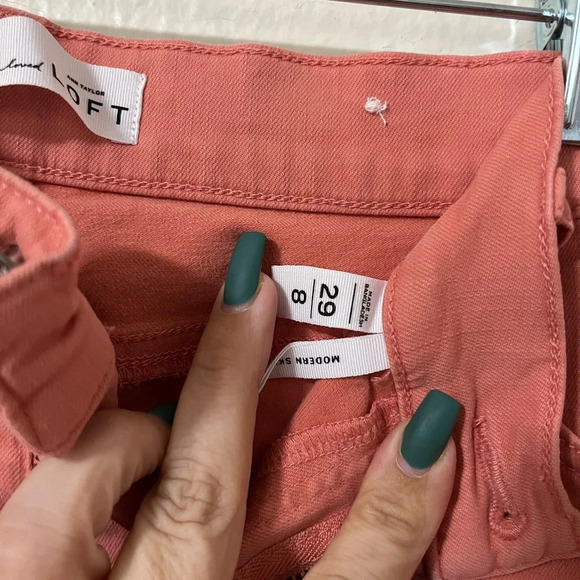 Loft modern skinny dusty pink women’s size 8 soft stretchy true to size slimming - Picture 4 of 5